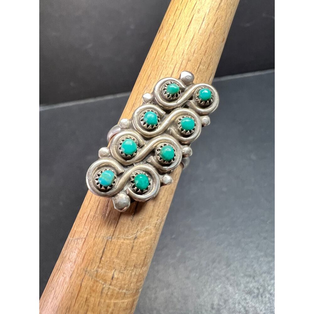 Vintage Sterling Silver Turquoise Ring Size 5 Southwest